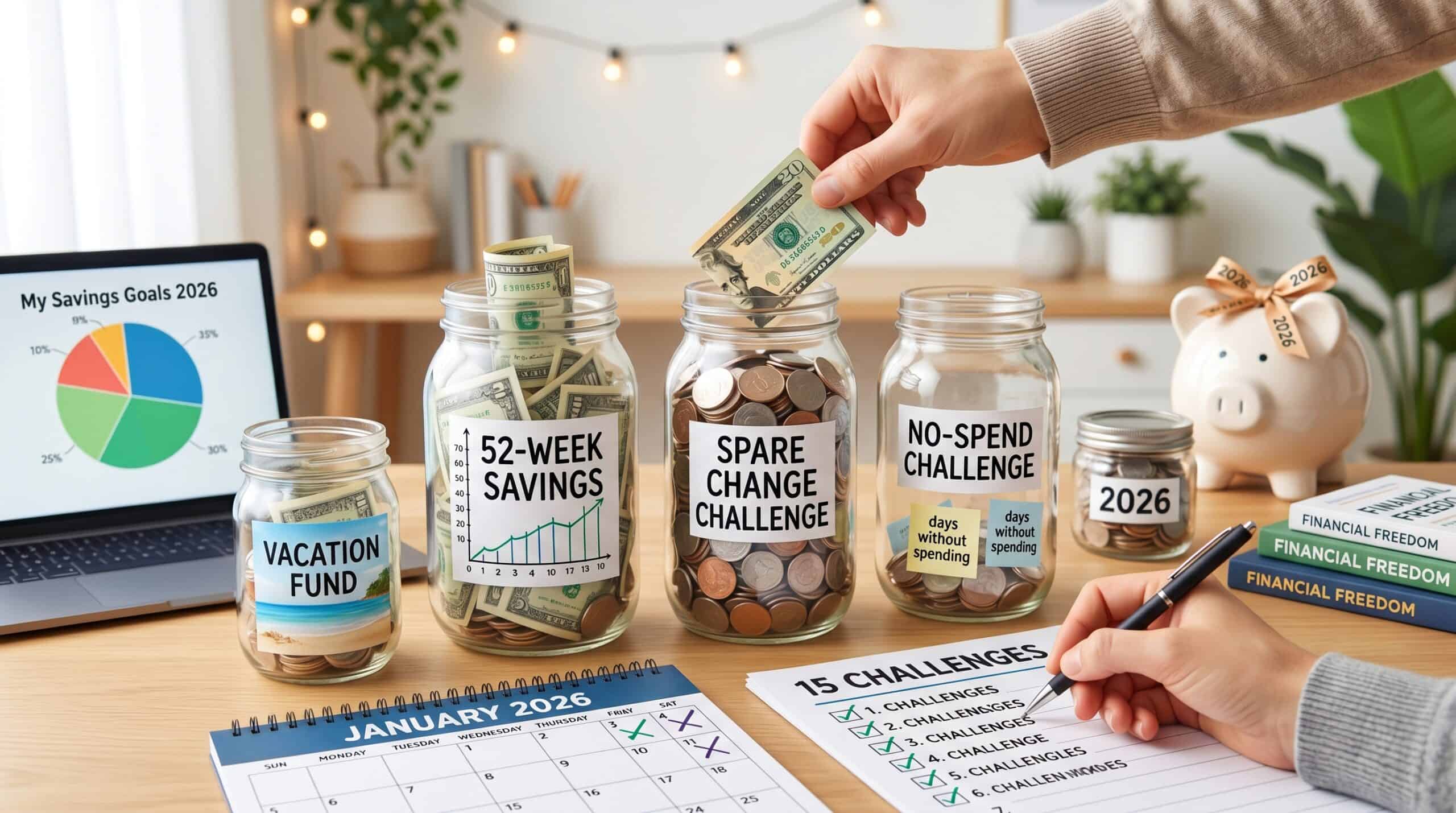15 Money Saving Challenges to Try in 2026 (That Actually Work)
