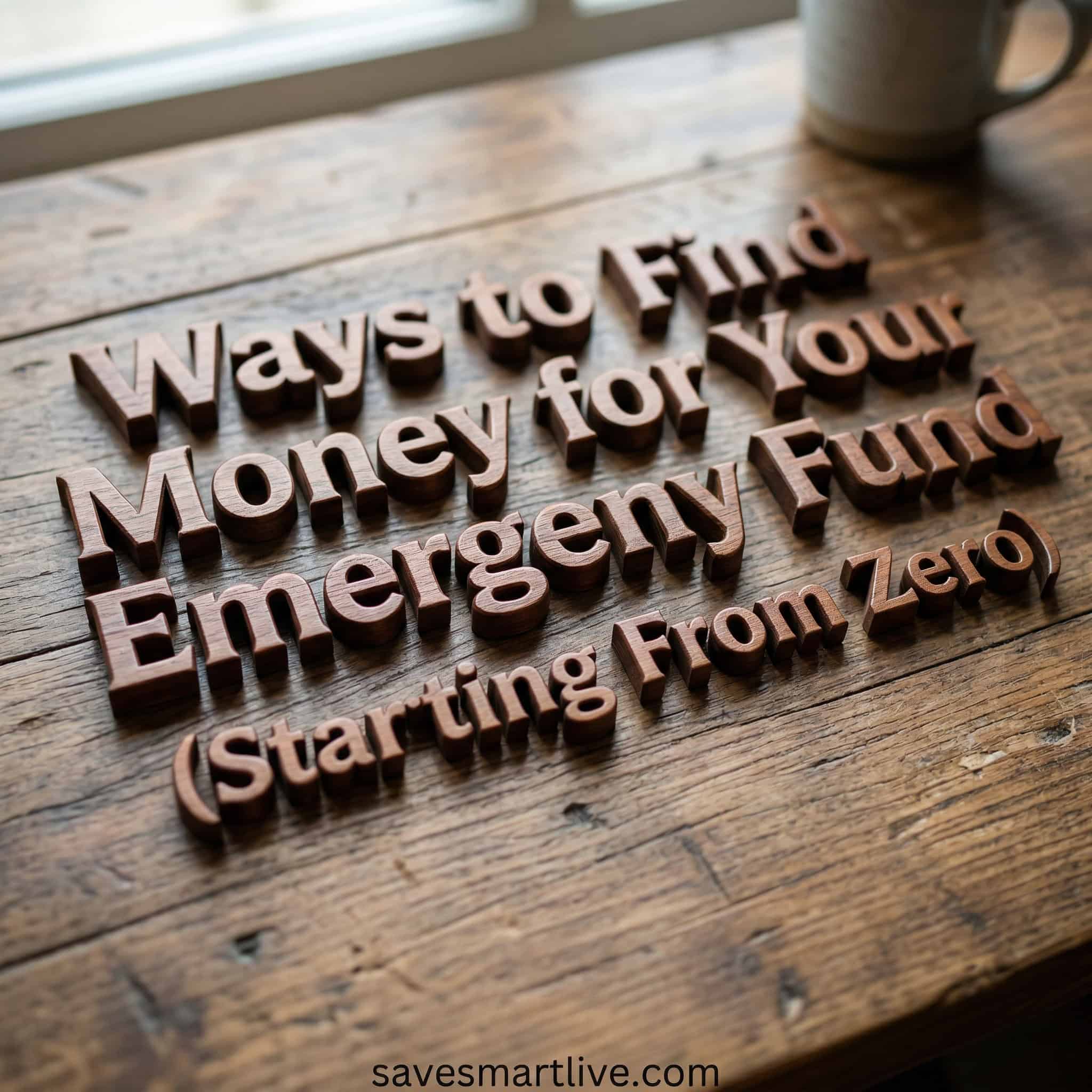 Ways to Find Money for Your Emergency Fund from Zero.