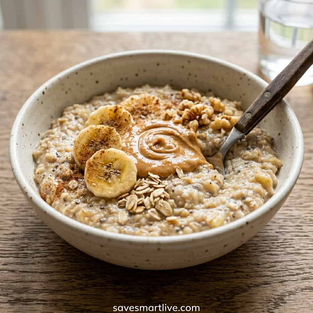 Creamy Peanut Butter Banana Breakfast Bowl