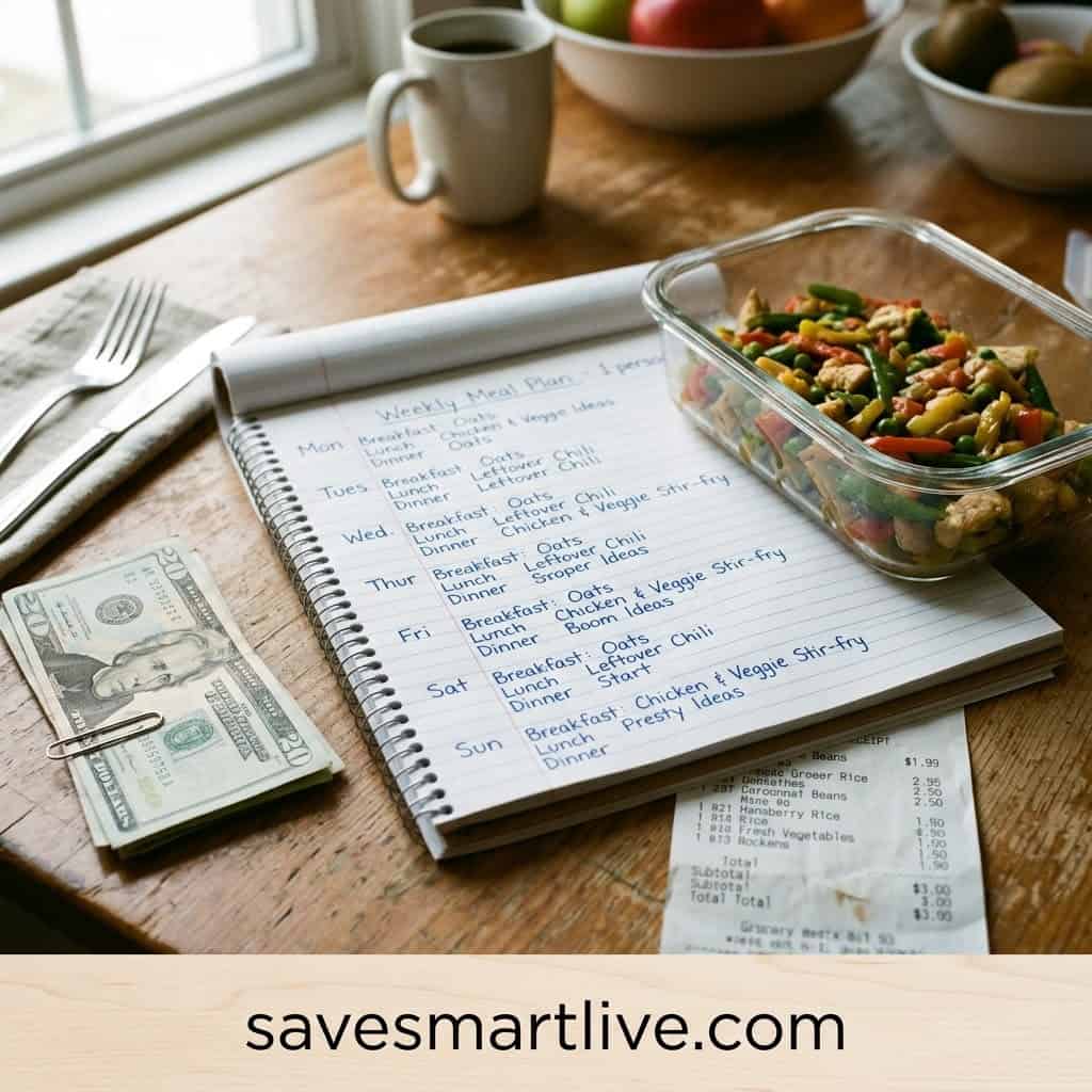 Budget-friendly $25 weekly meal plan designed to help singles save money and eat well