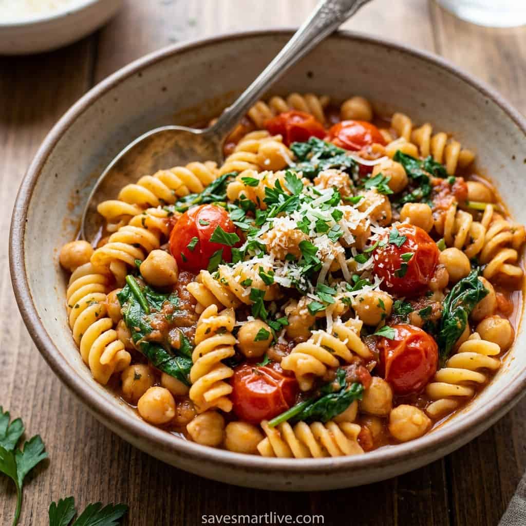 Easy One-Pot Pasta With Chickpeas