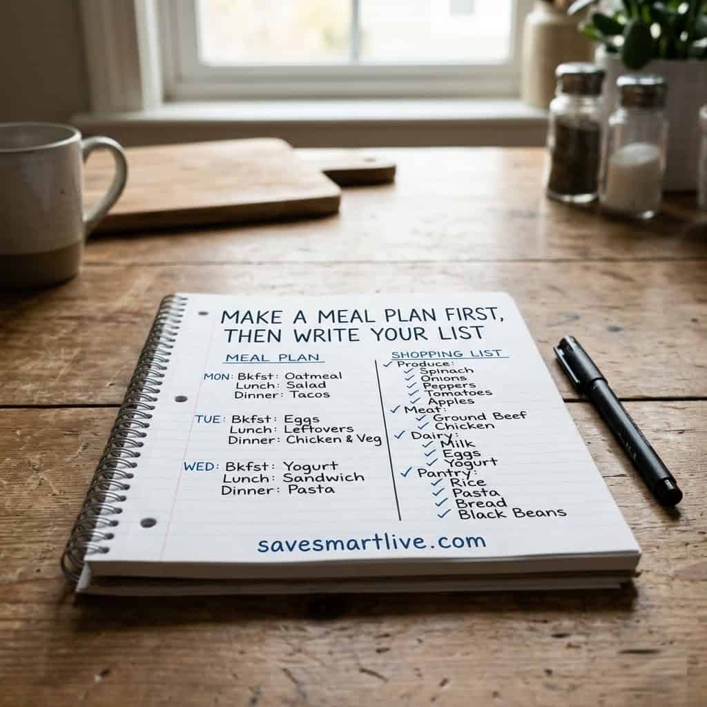Plan Your Meals Before You Shop