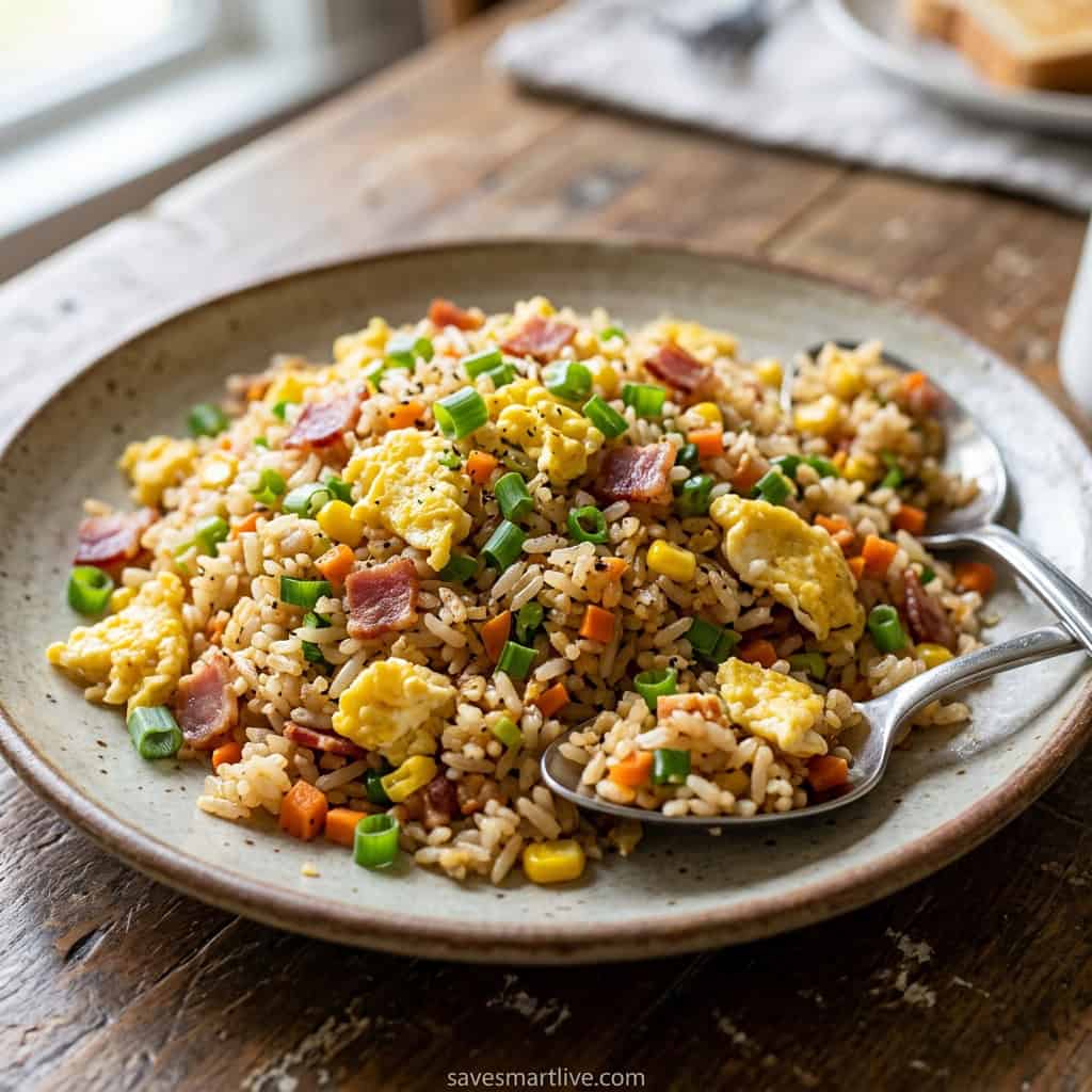 Breakfast Fried Rice With Simple Pantry Staples