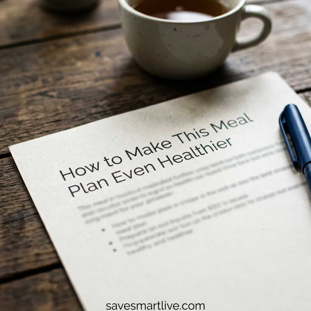 Ways to make a $25 weekly meal plan healthier and more balanced